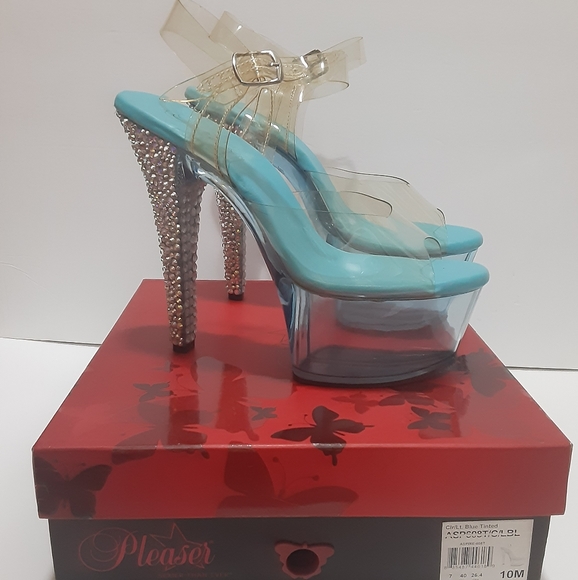 Custom Crystal Embellished 6" Platform Heels - Picture 2 of 11